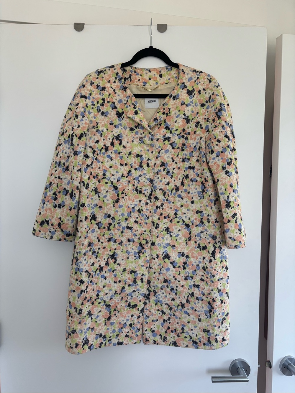 Moschino Pastel Multi Tweed Coat - Picture 6 of 6